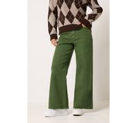 M&Co Women's Petite Wide Leg Jeans in Dark Green | Size: 18