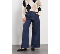 M&Co Women's Petite Wide Leg Jeans in Indigo | Size: 12