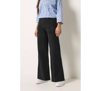 M&Co Women's Petite Wide Leg Jeggings in Black | Size: 8