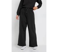 M&Co Women's Petite Wide Leg Joggers in Black | Size: 10 M&Co Black 10