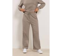 M&Co Women's Petite Wide Leg Joggers in Light Brown | Size: 16 M&Co Light Brown 16