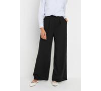 M&Co Women's Pleat Front Wide Leg Trousers in Black | Size: 18 M&Co Black 18