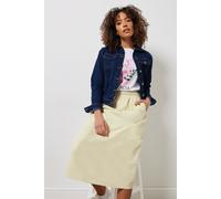 M&Co Women's Pocket Detail Midi Skirt in Light Brown | Size: 14 M&Co Light Brown 14