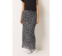 M&Co Women's Polka Dot Mesh Maxi Skirt in Black | Size: 16 M&Co Black 16
