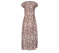 M&Co Women's Polka Dot Side Twist Midi Dress in Brown | Size: 10 M&Co Brown 10