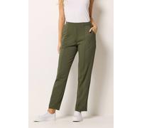 M&Co Women's Ponte Seam Detail Trousers in Light Khaki | Size: 20 M&Co Light Khaki 20