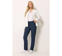 M&Co Women's Ponte Tailored Trousers in Mid Navy | Size: 10 M&Co Mid Navy 10