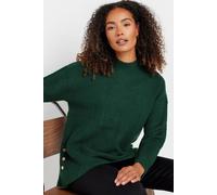 M&Co Women's Premium Funnel Neck Jumper in Green | Size: 14-16 M&Co Green 14-16