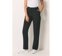 M&Co Women's Printed Tailored Straight Leg Trousers in Black | Size: 18