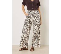 M&Co Women's Printed Wide Leg Trousers | Size: 16 M&Co Multicolor 16