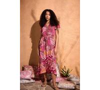 M&Co Women's Printed Wrap Maxi Dress | Size: 18