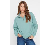 M&Co Women's Quarter Zip Sweatshirt in Blue | Size: 20 M&Co Blue 20