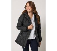 M&Co Women's Quilted Jacket in Black | Size: 18