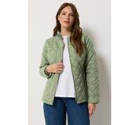 M&Co Women's Quilted Jacket in Light Green | Size: 16