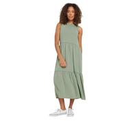M&Co Womens Sage Green Acid Wash Tiered Dress - Women's