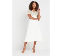 M&Co Womens Sequin Top Midaxi Dress - Women's White