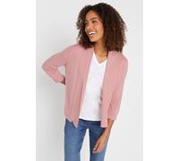 M&Co Women's Shawl Collar Cardigan in Pink | Size: 10-12 M&Co Pink 10-12