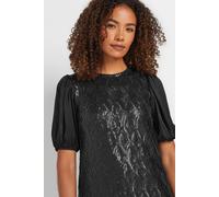 M&Co Women's Short Sleeve Blouse in Black | Size: 12 M&Co Black 12