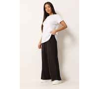 M&Co Women's Side Stripe Wide Leg Trousers in Chocolate | Size: 14 M&Co Chocolate 14