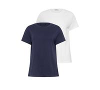 M&Co Women's Signature Set 2 Pack Cotton Crew Neck T-Shirts | Size: 10