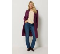 M&Co Women's Button Tailored Coat in Purple | Size: 18