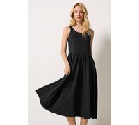 M&Co Women's Sleeveless Midi Dress in Black | Size: 16