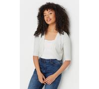 M&Co Women's Soft Cropped Cardigan in White | Size: 16 M&Co White 16