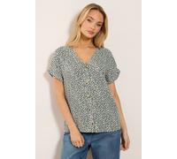 M&Co Women's Spot Print Blouse | Size: 14 M&Co Multicolor 14