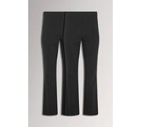 M&Co Women's Straight Leg Bengaline Trousers in Black | Size: 10R