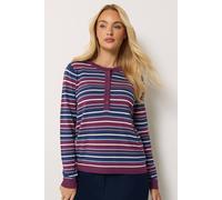 M&Co Women's Striped Henley Jumper | Size: 14/16