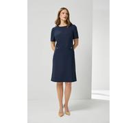 M&Co Women's Tailored Midi Dress in Mid Navy | Size: 16