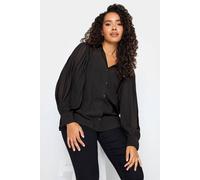 M&Co Women's Tall Long Sleeve Shirt in Black | Size: 10 M&Co Black 10