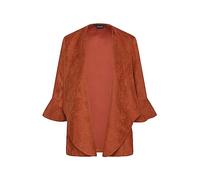 M&Co Womens Tan Suedette Waterfall Jacket - Women's