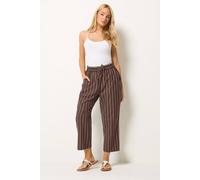M&Co Women's Tapered Cropped Trousers in Brown | Size: 10S