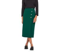 M&Co Womens Teal Button Detail Midi Skirt - Women's
