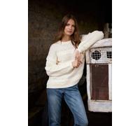M&Co Women's Textured Boucle Knit Jumper in Ivory | Size: 10-12 M&Co Ivory 10-12