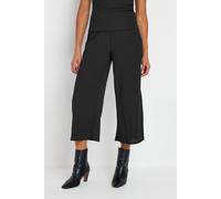 M&Co Women's Textured Jersey Culottes Trouser in Black | Size: 10