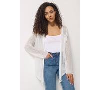 M&Co Women's Textured Lightweight Cardigan in White | Size: 14-16 M&Co White 14-16