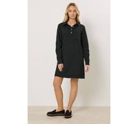 M&Co Women's Textured Twill Shirt Dress in Black | Size: 10 M&Co Black 10