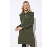 M&Co Women's Textured Twill Shirt Dress in Olive | Size: 20 M&Co Olive 20