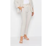 M&Co Women's Tie Waist Linen Trousers in Light Beige | Size: 18 M&Co Light Beige 18