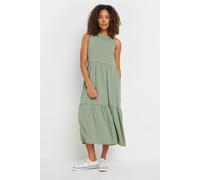 Acid Wash Tiered Midaxi Dress M&Co Light Green 16