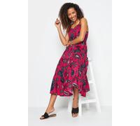 M&Co Women's Tiered Midi Sundress in Pink | Size: 10 M&Co Pink 10