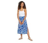 M&Co Womens Tile Print Midi Skirt - Women's Blue