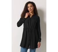 M&Co Women's Tunic Shirt Dress in Black | Size: 14