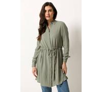 M&Co Women's Tunic Shirt Dress in Olive | Size: 10