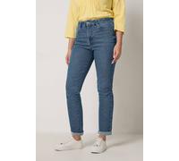 M&Co Women's Turn Up Boyfriend Jeans in Mid Blue | Size: 10