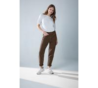 M&Co Women's Turn Up Mom Jeans in Chocolate | Size: 14L M&Co Chocolate 14L