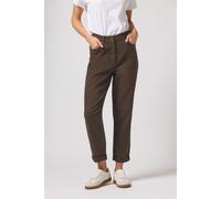 M&Co Women's Turn Up Mom Jeans in Chocolate | Size: 8S M&Co Chocolate 8S