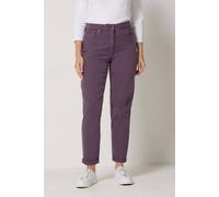 M&Co Women's Turn Up Mom Jeans in Purple | Size: 18S